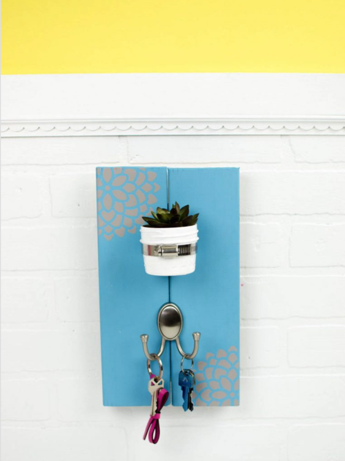 DIY Succulent Key Holder