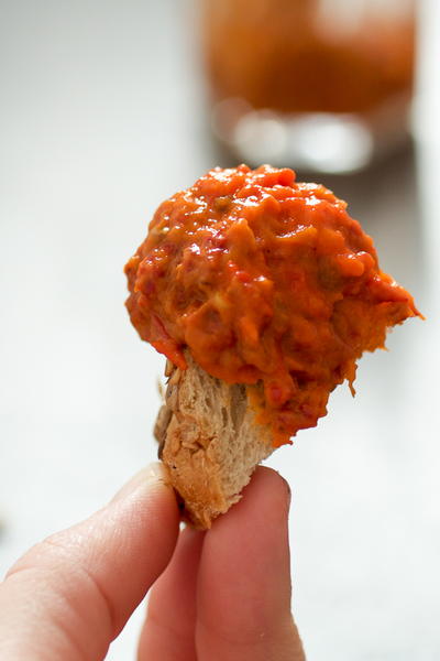 Balkan Roasted Red Pepper and Eggplant Spread
