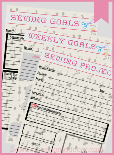 Sewing Goals Printables