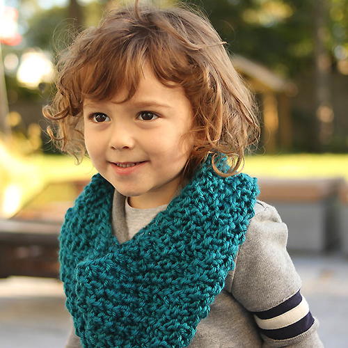 Kid S Moss Stitch Cowl Allfreeknitting Com Kid S Moss Stitch Cowl Allfreeknitting Com