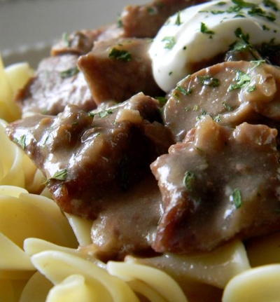 All Day Creamy Beef Stroganoff