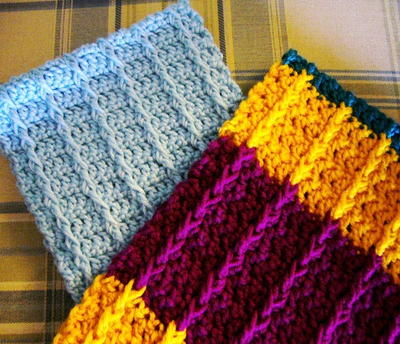 Double Crochet Front Post Scarf