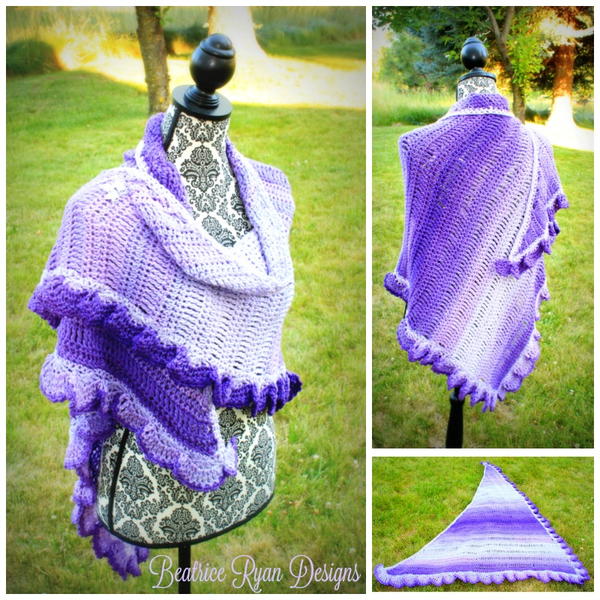 Fades of Purple Shawl