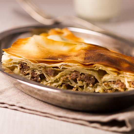 Ground Beef Phyllo Pie