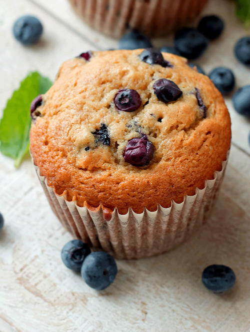 Sour Cream Blueberry Muffins