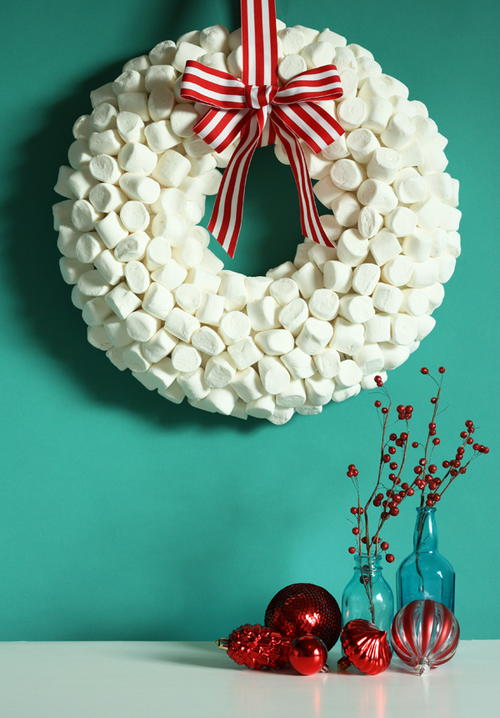 Marshmallow DIY Winter Wreath