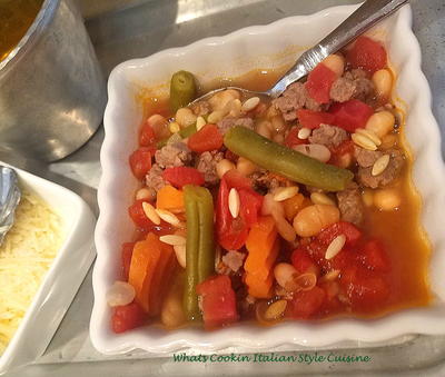Italian Beef and Bean Soup