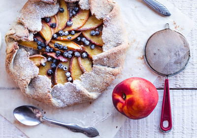 Galette with Peach and Blueberry
