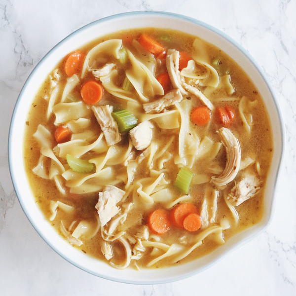 Hearty Bone Broth Chicken Noodle Soup