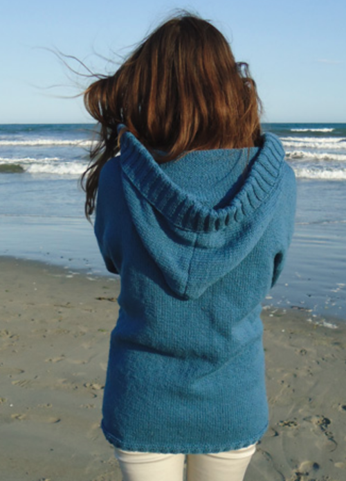 Stockinette Stitch Hooded Cardigan | AllFreeKnitting.com