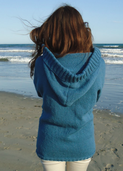 Stockinette Stitch Hooded Cardigan