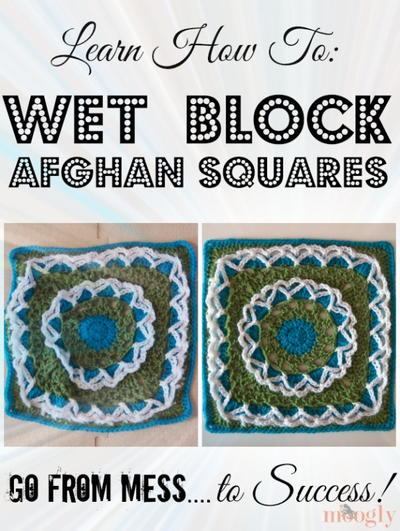 Wet Block Crochet Afghan Squares Tutorial