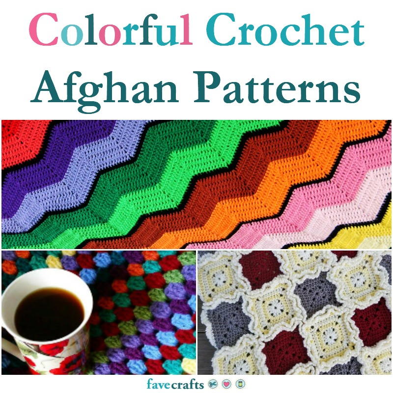 Leisure Arts Bright Afghans Pattern Crochet Book