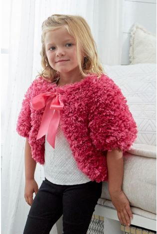 Pretty Pink Fashion Fur Shrug for Girls