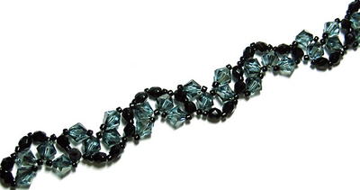 Crystal Waves Woven Bracelet