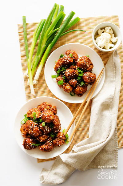 Chinese Takeout Sticky Garlic Cauliflower