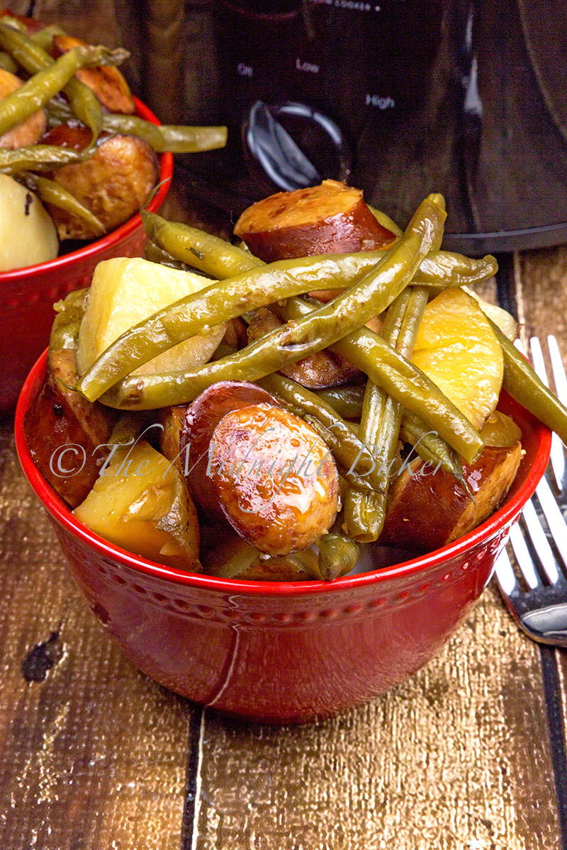 Kielbasa, Green Bean, and Potato Casserole