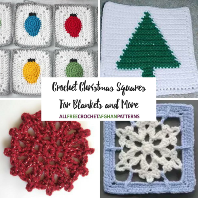 20 Crochet Christmas Squares for Blankets and More
