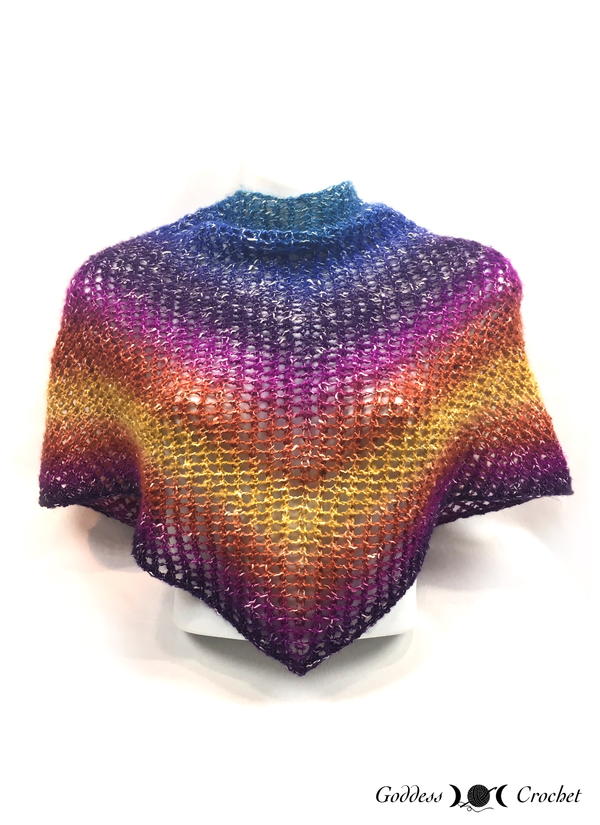 Caron Triangular Knit Shawl Pattern