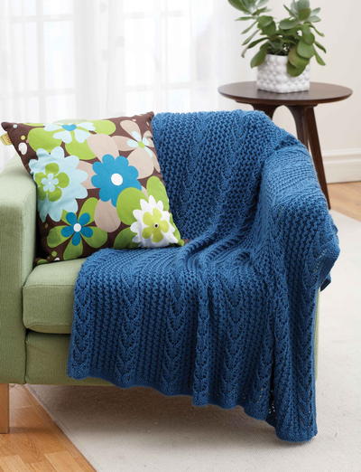 Blue Tide Lacy Throw