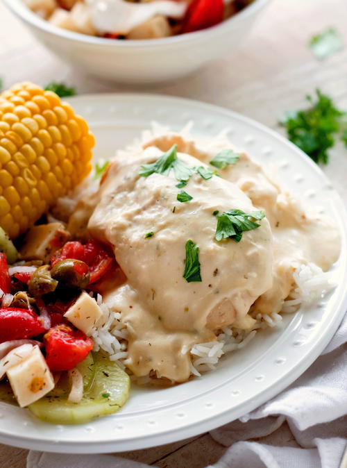 Crock pot Ranch cream cheese chicken