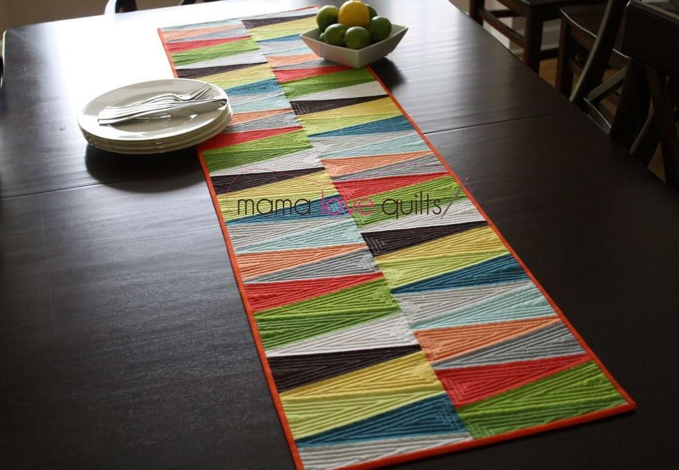 Modern Dresden Quilt Table Runner | FaveQuilts.com