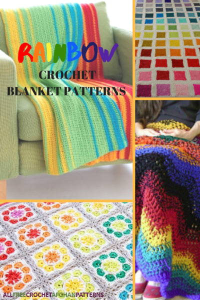 12 Rainbow Crochet Blanket Patterns