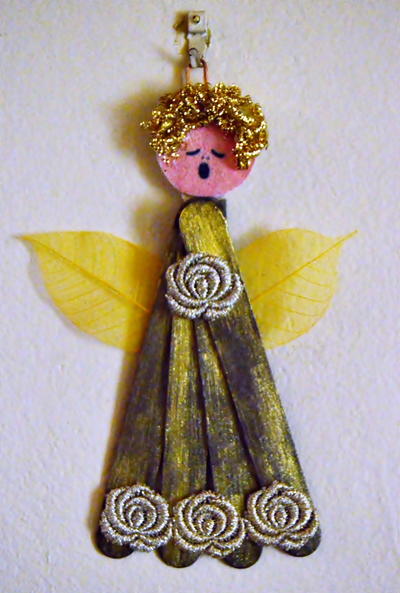 Christmas Angel Ice Cream Stick Craft