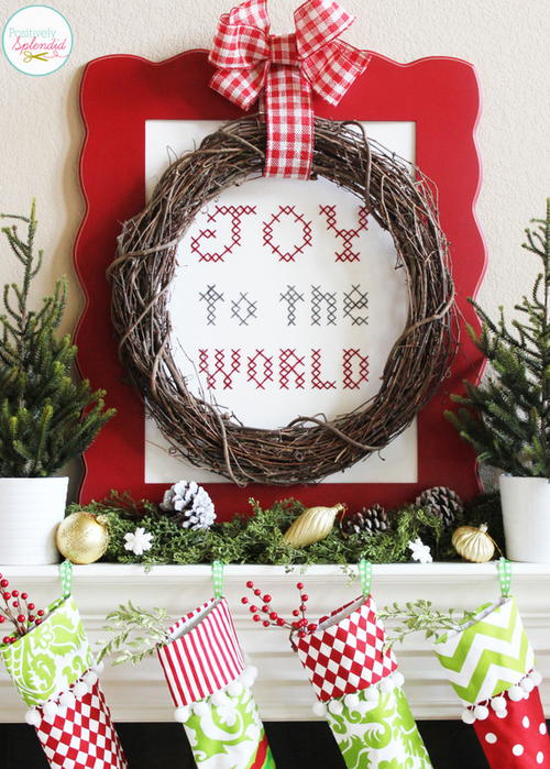 Joy to the World Cross Stitch Sampler