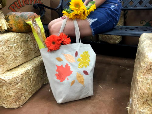 DIY Reusable Bags- Festive Fall Tote Tutorial