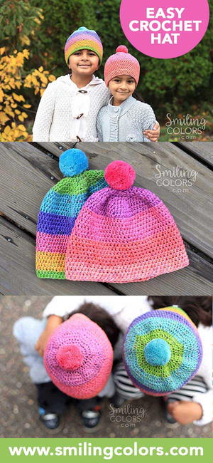 Caron cupcakes crochet hat