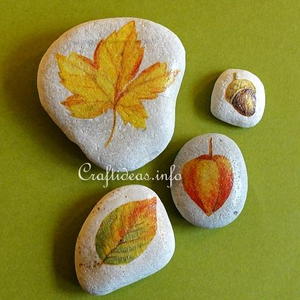 Fall Leaf Stone Paperweights
