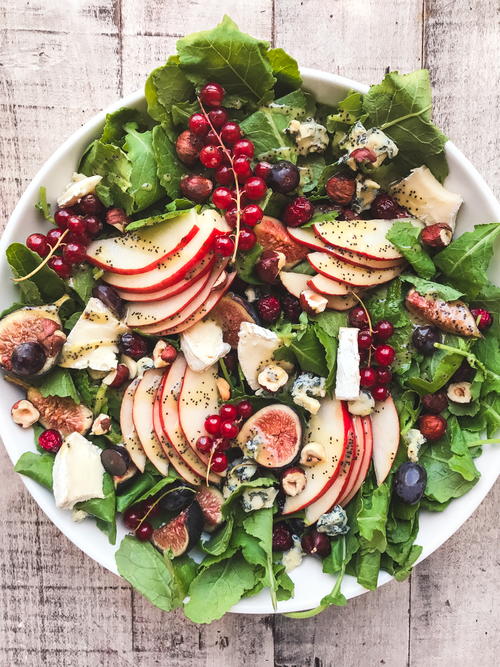 Kale and Fall Fruit Salad