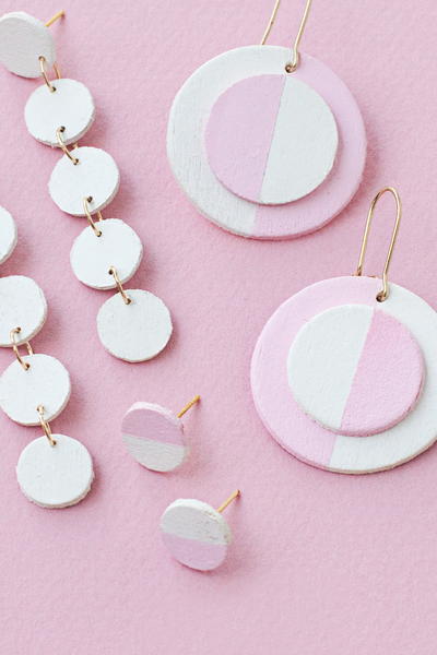 DIY Wooden Circle Earrings