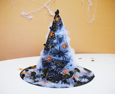 Decorated Halloween Witch Hat