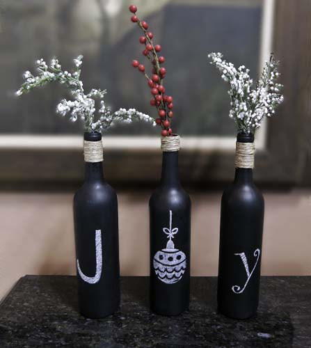 Christmas Joy Chalkboard Paint Bottles