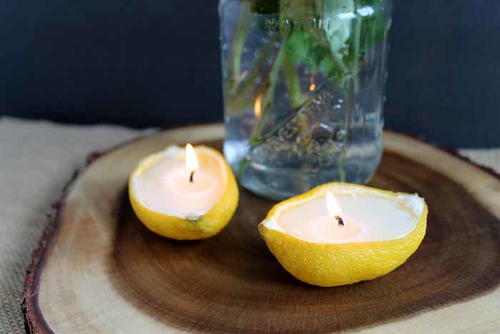 Easy DIY Lemon Candles