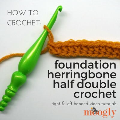 Foundation Herringbone Half Double Crochet Stitch Tutorial