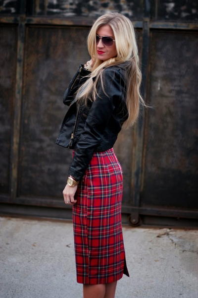 Tartan Midi DIY Pencil Skirt