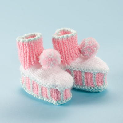 Peppermint Baby Booties