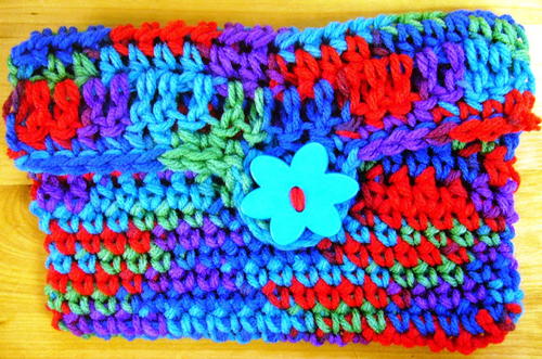 Crochet Mini Purse or Wallet | AllFreeCrochet.com