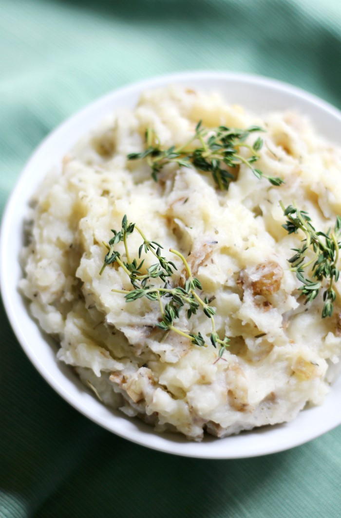 Rustic Rosemary Thyme Mashed Potatoes (GlutenFree, Vegan, Paleo