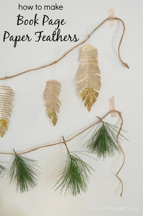 Book Page Feathers