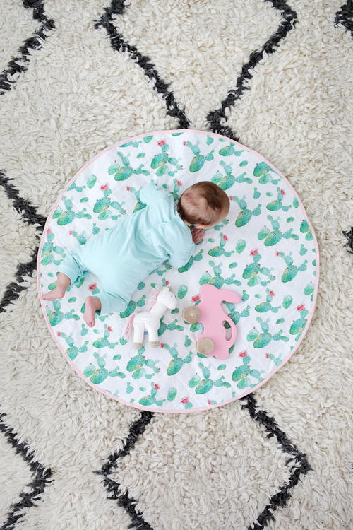 Round Quilted Play Mat