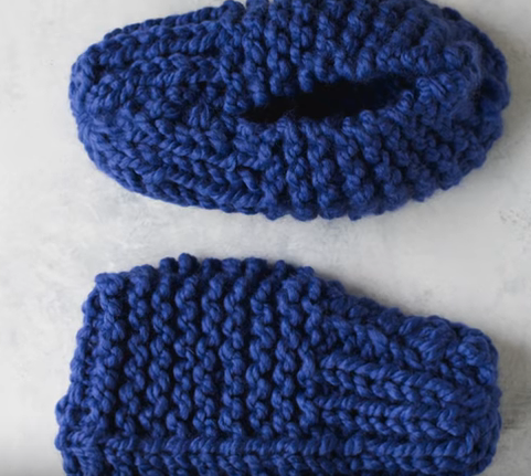 Grandma's Simple Knit Slippers