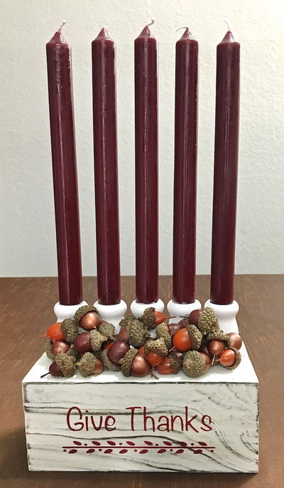 Acorn and Candle Centerpiece