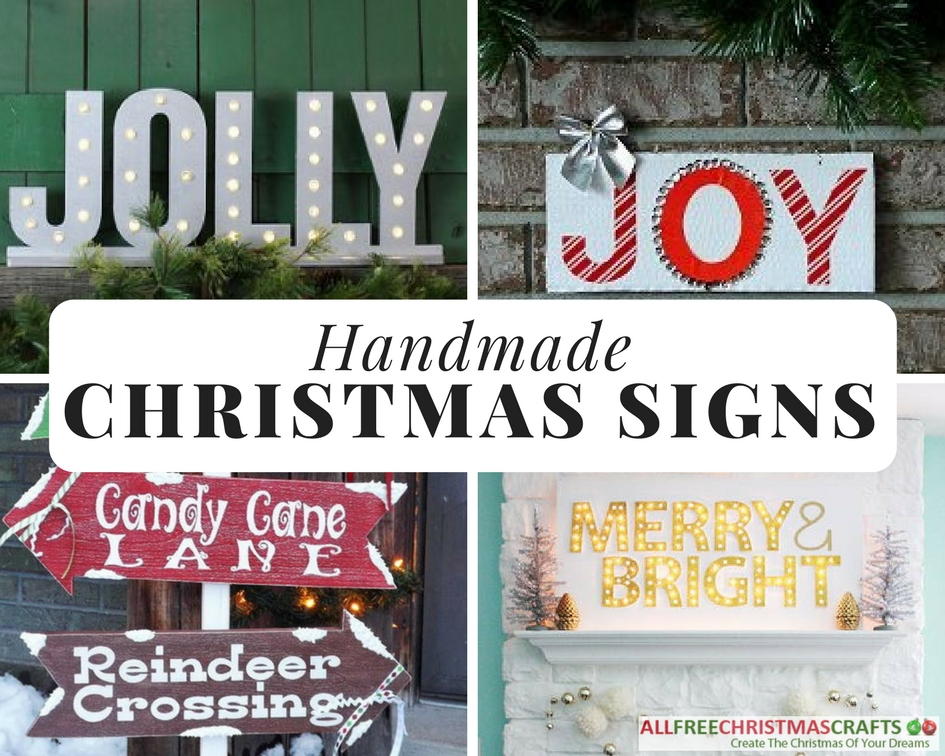Homemade Xmas Sign 19 Creative Handmade Christmas Signs | AllFreeChristmasCrafts.com