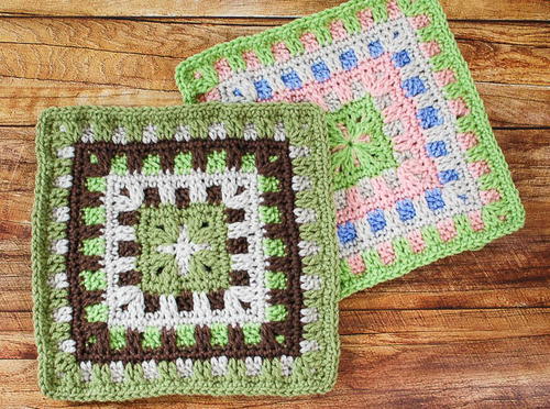 Caterpillar Crochet Granny Square