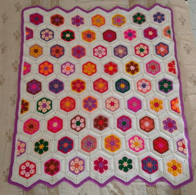 Colourful Flowers Baby Blanket