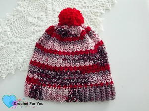 Winter’s Cerise Crochet Slouch